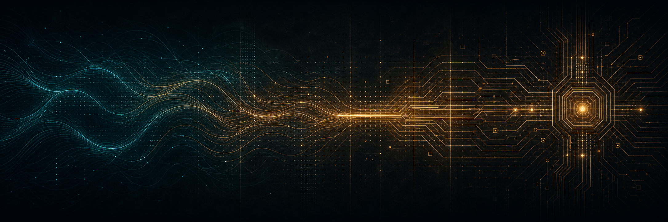 A panoramic progression from software-based secure waveforms toward more hardware-rooted structures in Volcano colors.